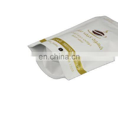 Wholesale Manufacturer White Matte Stand up Coffee Packaging With Zipper Coffee Bag photo-2