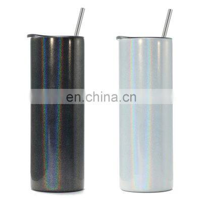 wholesale read eo ship skinny glitter slim stainless steel vacuum insulated customized sublimation cups