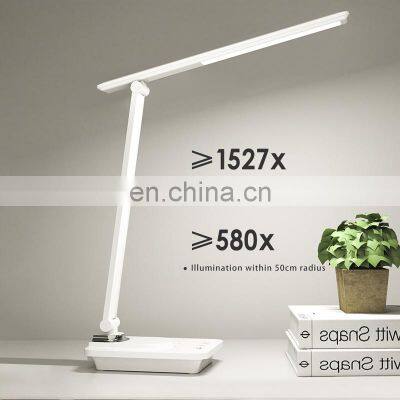 LED Desk Lamp Adaptive Brightness Eye Protection Study Office Folding Desktop Touch Table Lamp Dimmable Bedside Read Night light