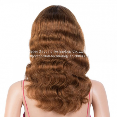 Headwrap Blone Water Wave Full Lace Human Hair Wig