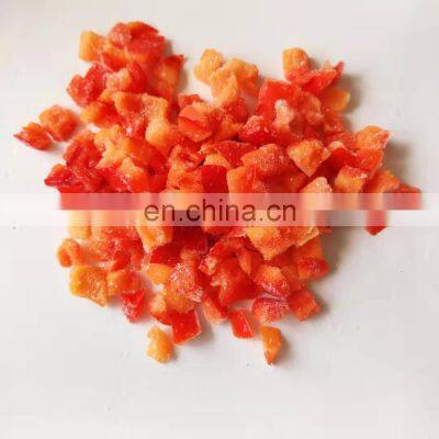 10 mm IQF Frozen Red Sweet Bell Pepper Diced