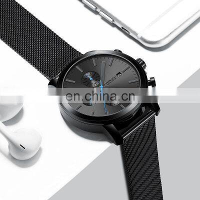 Crrju 2287 Advertisement Mens of Quartz Watch Chrono Steel Mesh Strap Beautiful Watches for Men photo-4