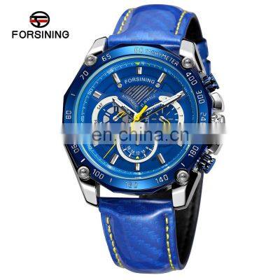 Forsining 6910 24 Hours Mechanical Men Watches Water Proof Luxury Automatic Chronograph Watch photo-3