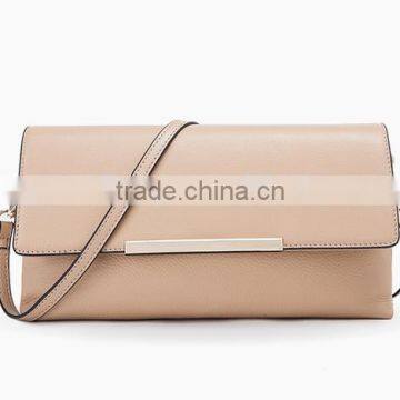Cow Nappa and Pebbled Pattern Leather Shoulder Long Strip Messenger Bag for Ladies photo-3