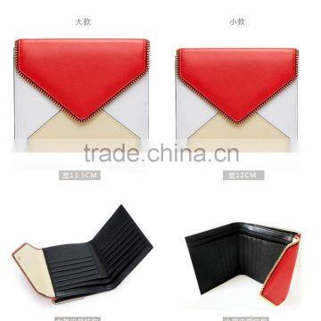 High Quality Large Capacity Multifunctional CONTRAST COLOR Custom Genuine Leather Zip Women RFID Blocking Wallet for Ladies photo-2