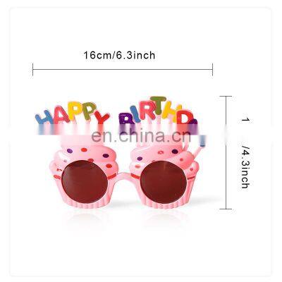 Hot Sale Birthday Funny Glasses Colorful Cartoon Happy Birthday Party Supplies Kids Adult Eye-Glasses photo-2