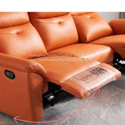 New Space Capsule Leather Function Sofa Modern Minimalist Living Room Three-Seat Electric Function Sofa photo-2