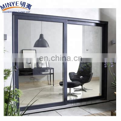 Aluminum frame commercial impact glass entry doors for KFC shop front glass door