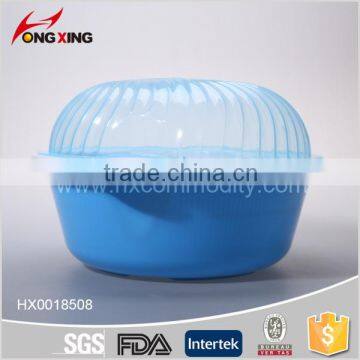 fashion household round shape plastic dewatering sieve with lid