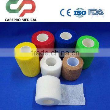 various colors of latex and Latex free Non-woven Cohesive Bandages