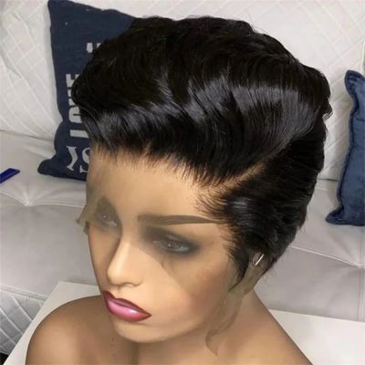 Pixie Cut Wigs Human Hair Straight Lace Front Wigs For Black Women Brazilian Hair Wigs Short Bob Wig Cheap Human Hair Wigs Sale