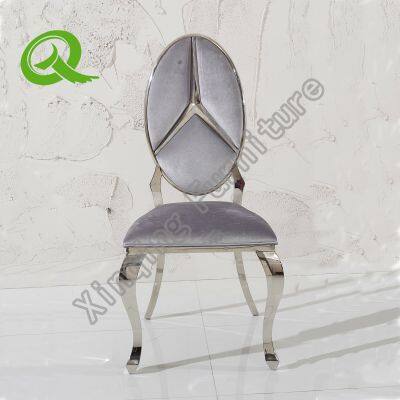 Modern hotel luxury dining room chair stainless steel restaurant dining chair