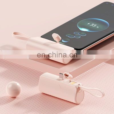 Universal Portable 5000mah Power Bank Smart Small Phone Emergency Charging Outdoor Power Bank Battery External