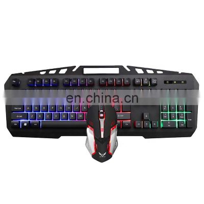 Wired RGB luminous keyboard and mouse set computer mechanical keyboard and mouse