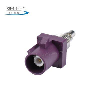 RF Coaxial Connector FAKRA Male Connector With Thread D Type Purple photo-3