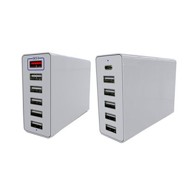 Fashionable QC2.0 USB Charger Desktop Rapid Station Charging For All Phone photo-2