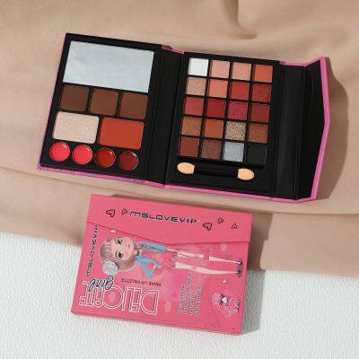 29 Color Eyeshadow Palette Book Customized logo Girls Glitter Face Palette La Sombra De Ojos