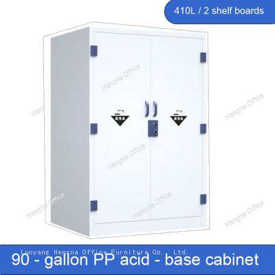 University Lab PP Reagent Storage Cabinet with Clear Door | Acid Corrosive Safety Cabinet