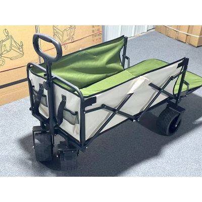 Foldable Outdoor Beach Kids Picnic Garden Foldable Hand Cart Camping Wagon Trolley