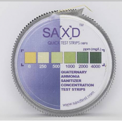 Тест-полоски для определения концентрации четвертичных аммонийных дезинфицирующих средств [0-4000 ppm]