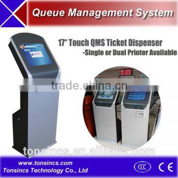 OEM/ODM 17" Dual Thermal Printer Touch Ticket Dispenser