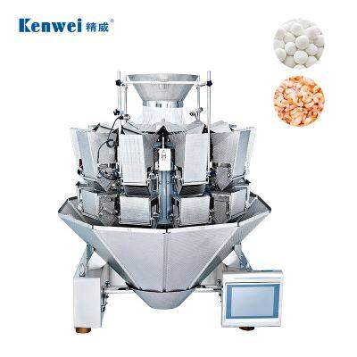 10 Head Multihead Weigher Packaging Machine Frozen Food Such as Shrimps Meats