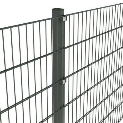 2D Double Wire Fence Panel Double Horizontal Wire Fence Easy Installation Security Fencing for School and Hospital
