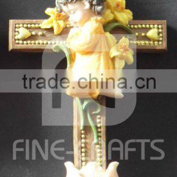 Resin Catholic Cross Religious Wall Ornament