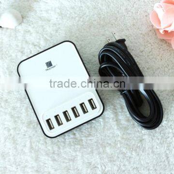 6 ports power bank usb portable charger for all phones