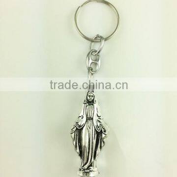 Virgin mary miraculous box pendant key chain