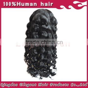 Wholesale 20 inch alibaba human hair,130%desity wavy virgin peruvian full lace wig