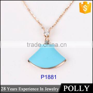 2015 Latest Design 18K Gold Agate Pendant Neckalce for Women photo-3