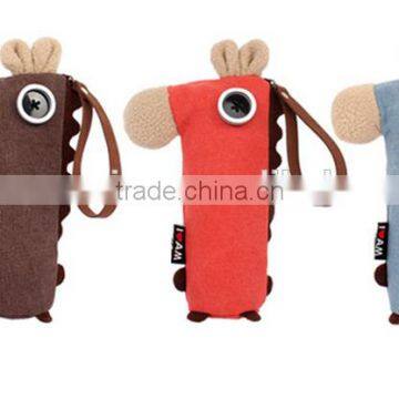 Canvas stationery bag large animal shaped pencil case toys