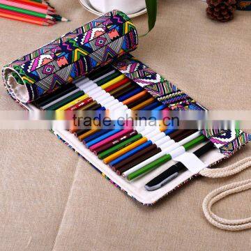 Wholesale Canvas Roll Up Drawing Pencil Case