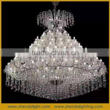 modern led chandelier/large crystal chandeliers for hotel/luxurious crystal chandelier