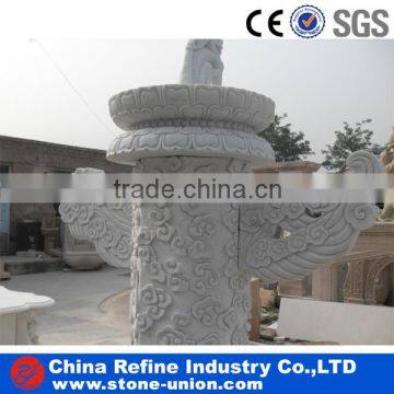 natural stone white column and pillar garden decoration