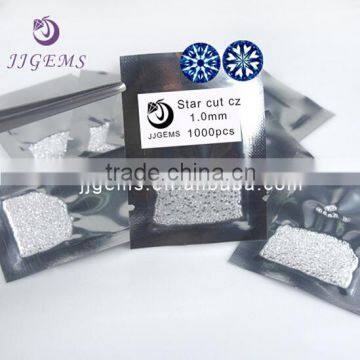 Hight Quality Decorative 1.0 1.5mm Star Cut White Synthetic Micro Pave Casting cz photo-2