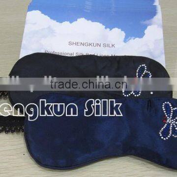 Rhinestone Silk Eye Mask