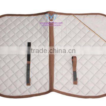 Brown Cotton Drill Saddle Pad.