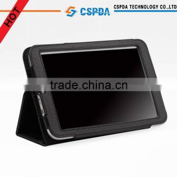 For Archos 70B Titanium back stand leather cover case black color