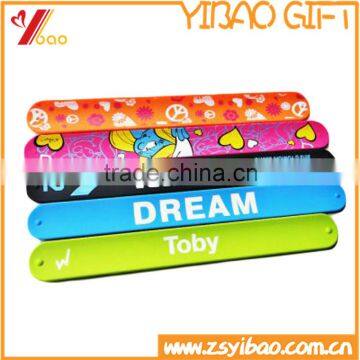 Hot Selling Pantone Colors Promotional Silicone Slap Bracelet/ Wristband