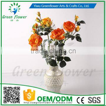 2016 Wholesale Latex Roses Artificial Flowers PU Rose Real Touch Bouquet Wedding Bridal Decor Display Flower photo-5