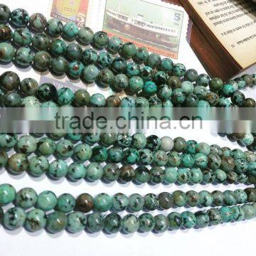Precious Stone African Turquoise Round Beads 4-12mm Natural Gemstone Loose Beads for Necklace Making photo-6