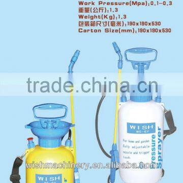 6L plastic hand garden pressure trigger sprayer