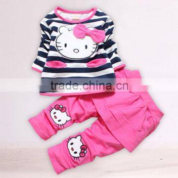 100% cotton children clothes,girls suits for wholesale kid clothing