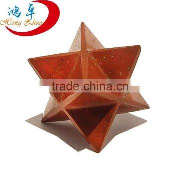 Gemstone Red Jasper Merkaba Star