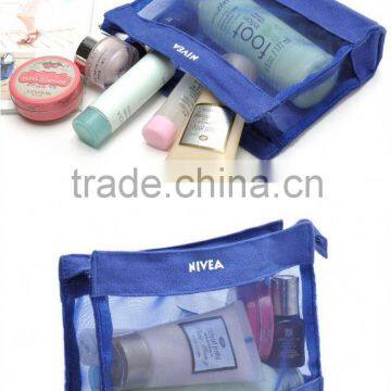 Lastest see through mesh cosmetic bag