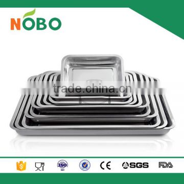 Wholesale Rectangle Stainless Steel Restaurant Dinner Plates