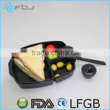 Custom Logo BPA Free Plastic Food Container 3 Compartment Microwave photo-2