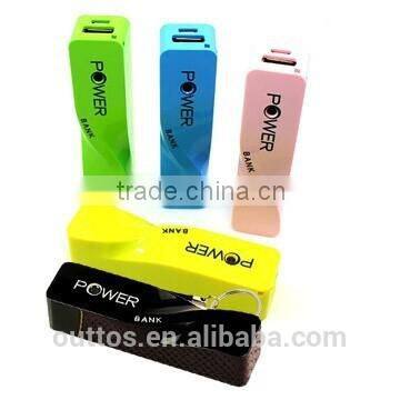 1500mah Promotional Twitch Shape Perfume Power Bank With Key Chain